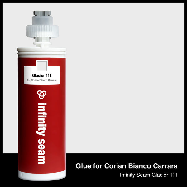 Glue color for Corian Bianco Carrara quartz with glue cartridge