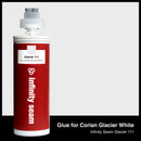 Glue color for Corian Glacier White solid surface with glue cartridge