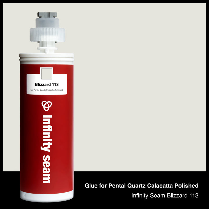Glue color for Pental Quartz Calacatta Polished quartz with glue cartridge