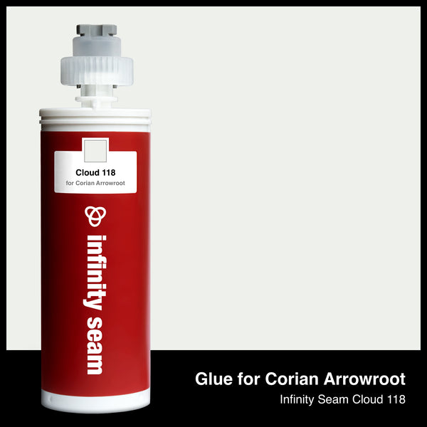 Glue color for Corian Arrowroot solid surface with glue cartridge