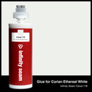 Glue color for Corian Ethereal White quartz with glue cartridge