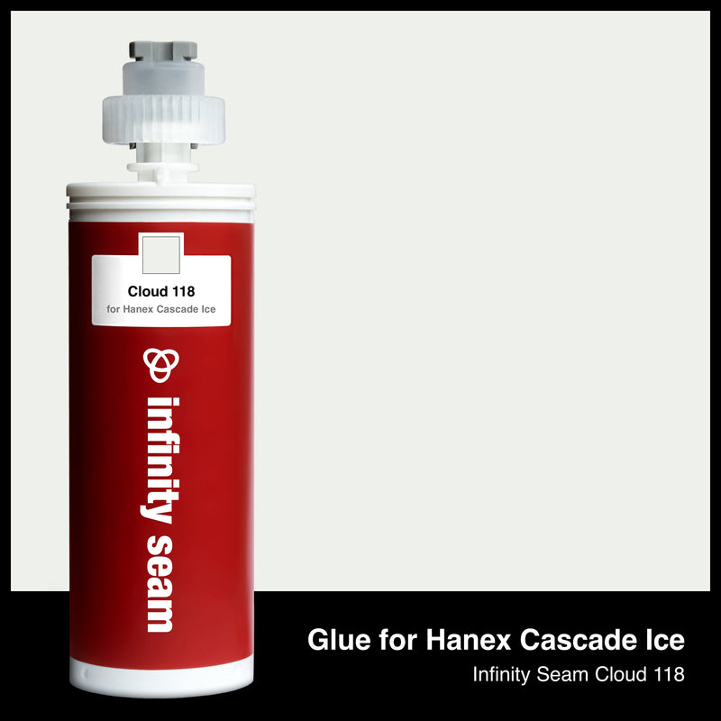 Glue color for Hanex Cascade Ice solid surface with glue cartridge