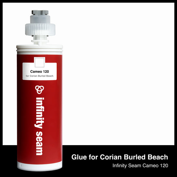 Glue color for Corian Burled Beach solid surface with glue cartridge