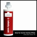 Glue color for Corian Cameo White solid surface with glue cartridge