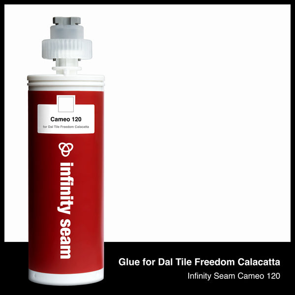 Glue color for Dal Tile Freedom Calacatta porcelain with glue cartridge