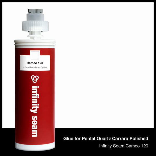 Glue color for Pental Quartz Carrara Polished quartz with glue cartridge