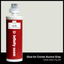 Glue color for Corian Aurora Gray solid surface with glue cartridge