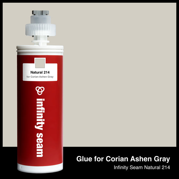 Glue color for Corian Ashen Gray quartz with glue cartridge
