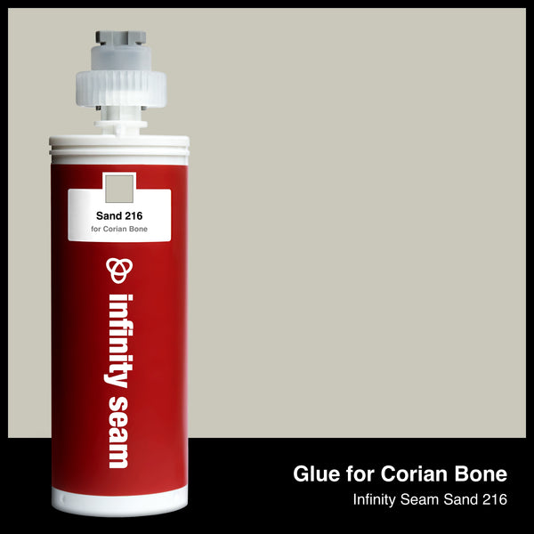 Glue color for Corian Bone solid surface with glue cartridge