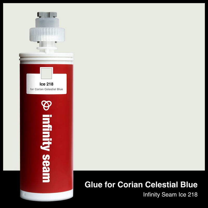 Glue color for Corian Celestial Blue quartz with glue cartridge