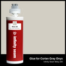 Glue color for Corian Gray Onyx solid surface with glue cartridge