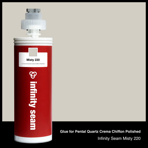 Glue color for Pental Quartz Crema Chiffon Polished quartz with glue cartridge