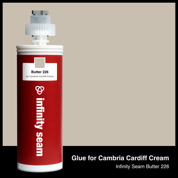 Glue color for Cambria Cardiff Cream quartz with glue cartridge