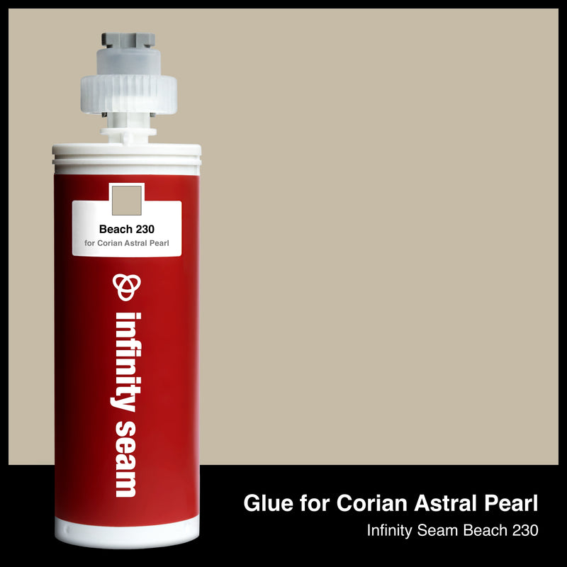 Glue color for Corian Astral Pearl quartz with glue cartridge