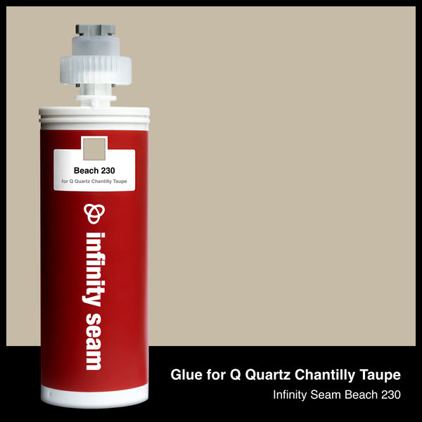 Glue color for Q Quartz Chantilly Taupe quartz with glue cartridge
