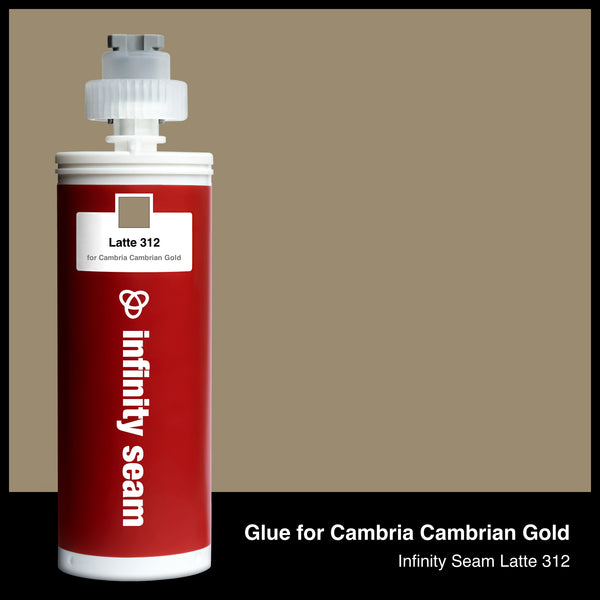 Glue color for Cambria Cambrian Gold quartz with glue cartridge
