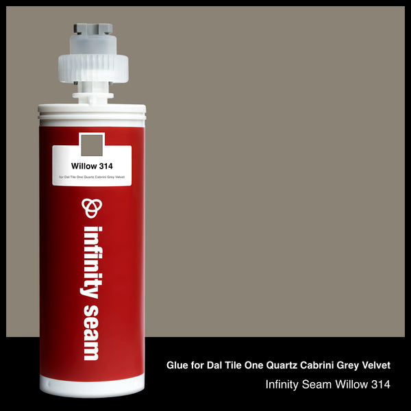 Glue color for Dal Tile One Quartz Cabrini Grey Velvet quartz with glue cartridge