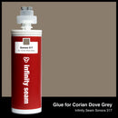 Glue color for Corian Dove Grey quartz with glue cartridge