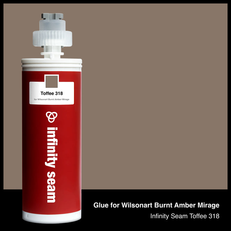 Glue color for Wilsonart Burnt Amber Mirage solid surface with glue cartridge