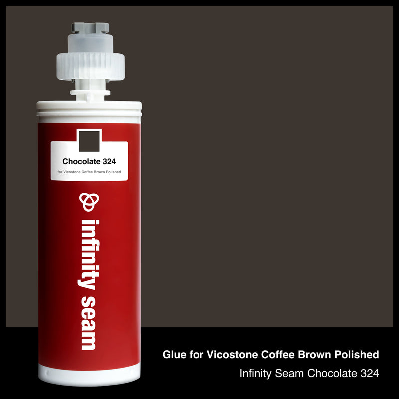 Glue color for Vicostone Coffee Brown Polished quartz with glue cartridge
