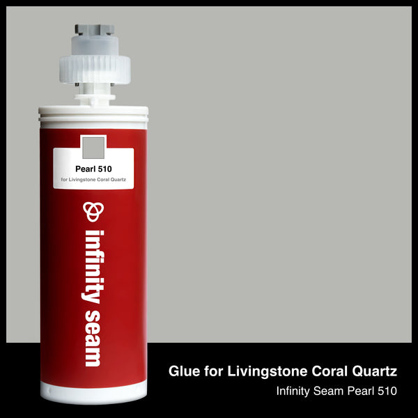 Glue color for Livingstone Coral Quartz solid surface with glue cartridge