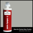 Glue color for Corian Gray Tundra quartz with glue cartridge
