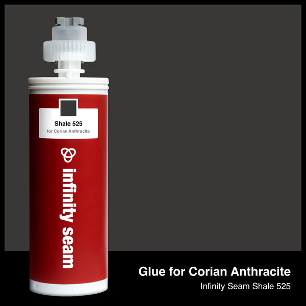 Glue color for Corian Anthracite solid surface with glue cartridge