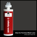 Glue color for Formica Black Lava solid surface with glue cartridge