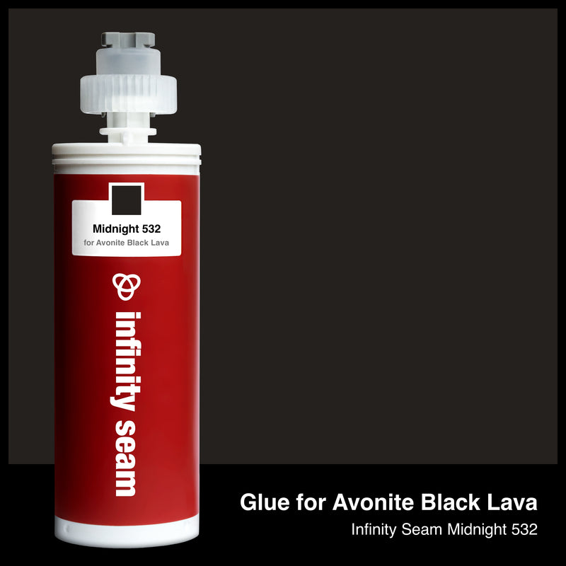 Glue color for Avonite Black Lava solid surface with glue cartridge
