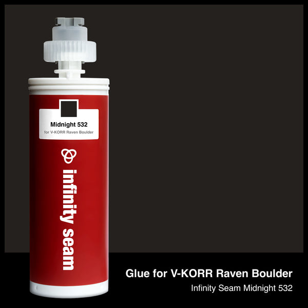 Glue color for V-KORR Raven Boulder solid surface with glue cartridge