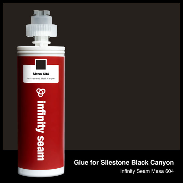 Glue color for Silestone Black Canyon quartz with glue cartridge