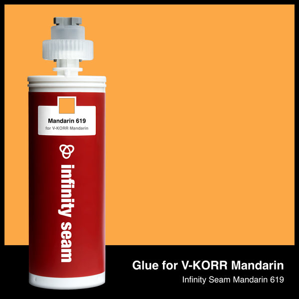 Glue color for V-KORR Mandarin solid surface with glue cartridge