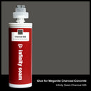 Glue color for Meganite Charcoal Concrete solid surface with glue cartridge