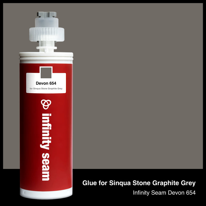 Glue color for Sinqua Stone Graphite Grey quartz with glue cartridge