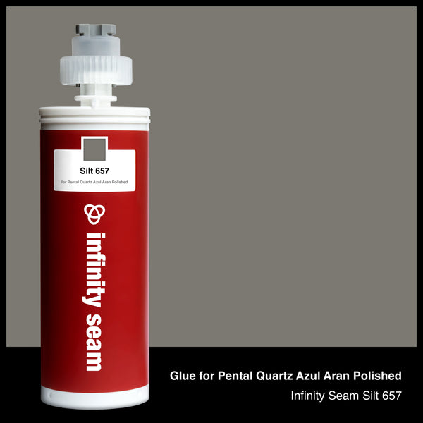 Glue color for Pental Quartz Azul Aran Polished quartz with glue cartridge