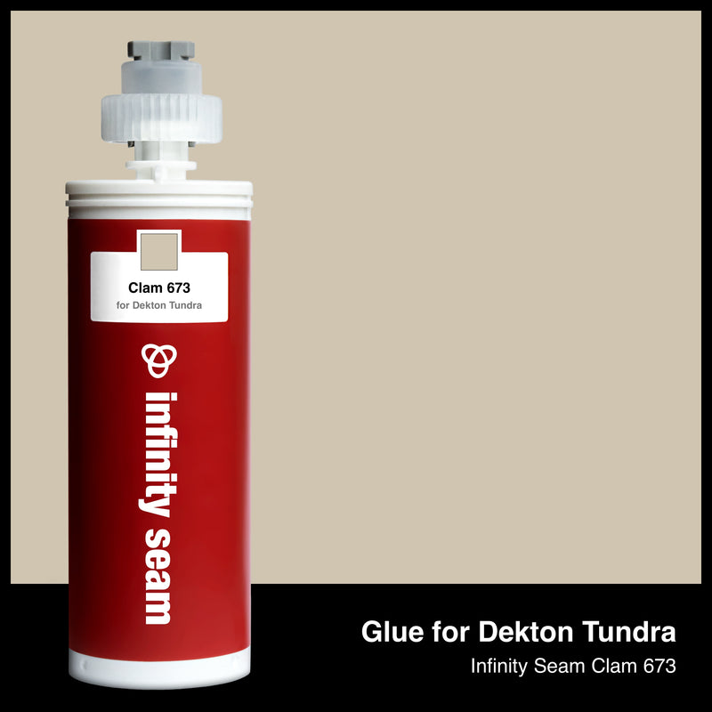 Glue color for Dekton Tundra sintered stone with glue cartridge