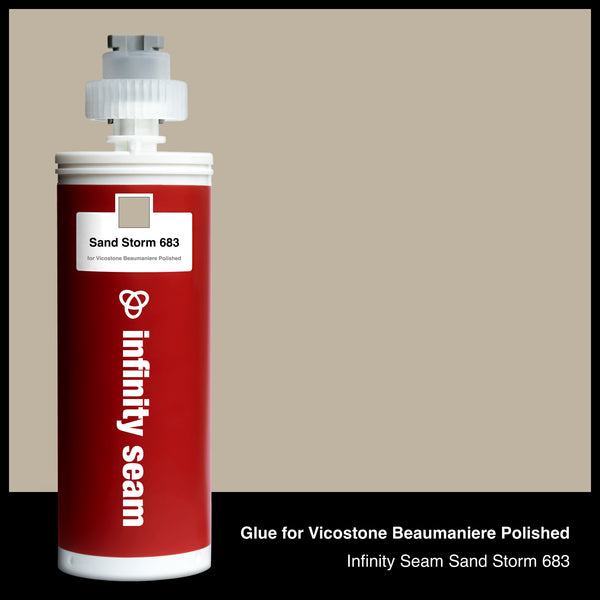 Glue color for Vicostone Beaumaniere Polished quartz with glue cartridge