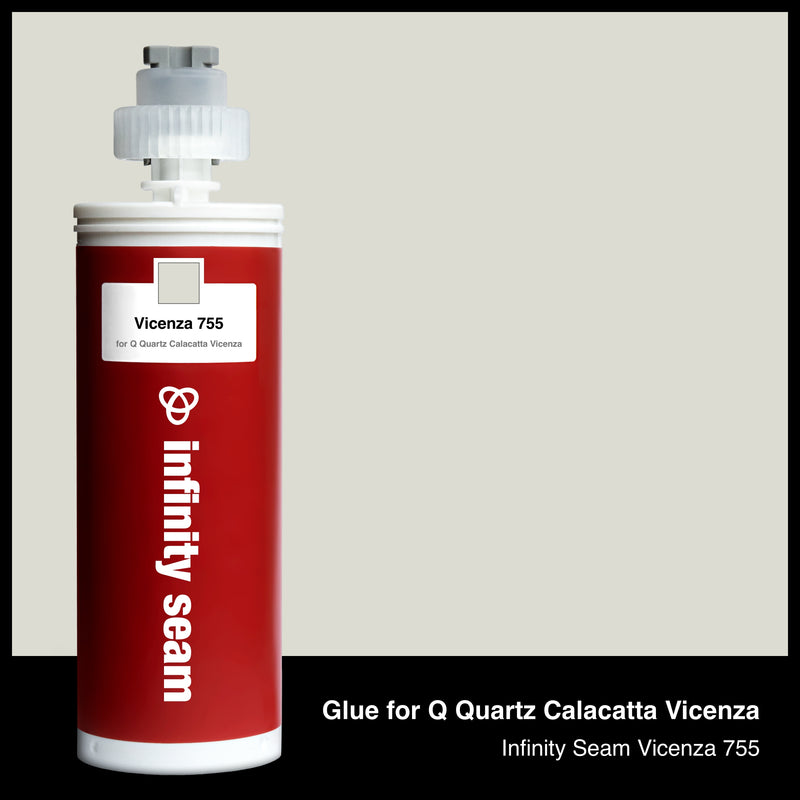 Glue color for Q Quartz Calacatta Vicenza quartz with glue cartridge