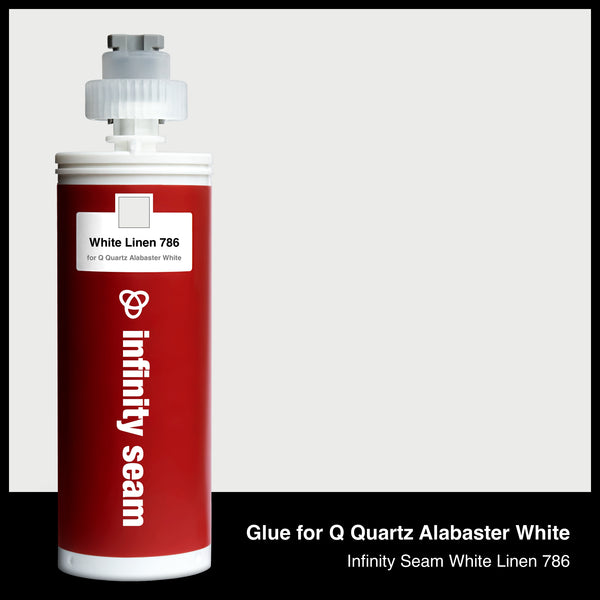 Glue color for Q Quartz Alabaster White quartz with glue cartridge
