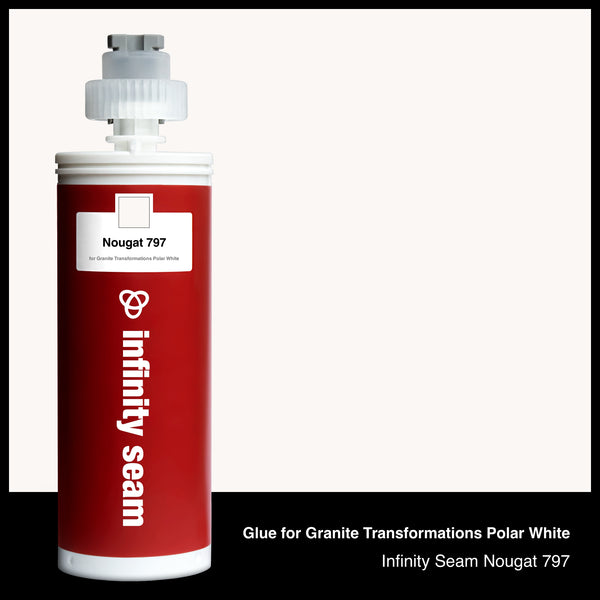 Glue color for Granite Transformations Polar White granite and marble with glue cartridge