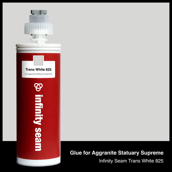 Glue color for Aggranite Statuary Supreme quartz with glue cartridge