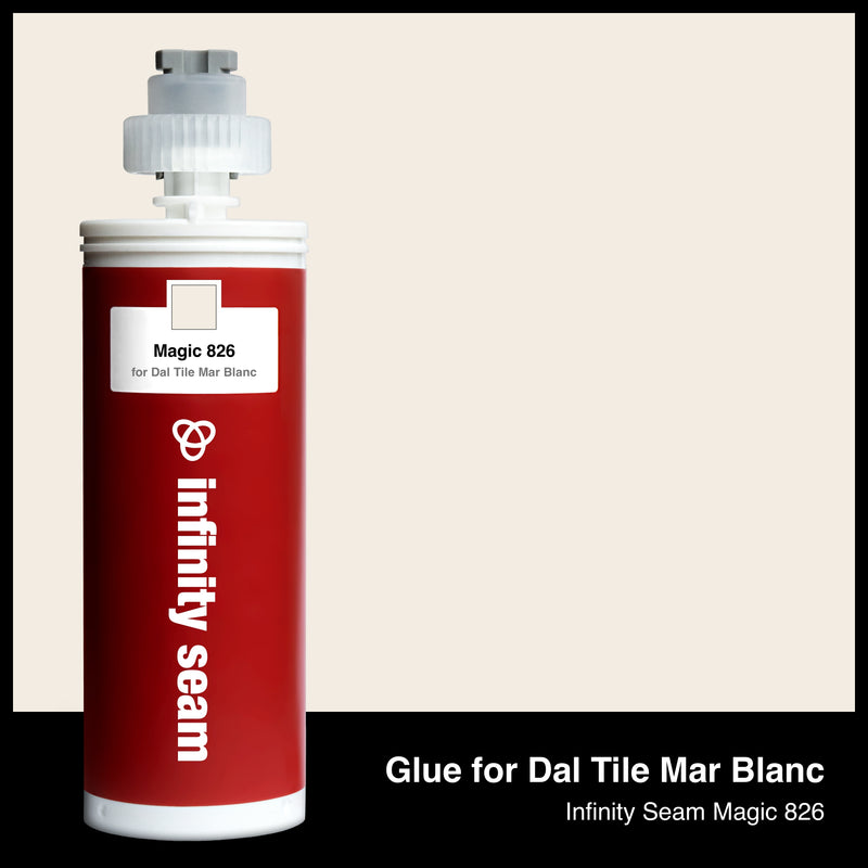 Glue color for Dal Tile Mar Blanc quartz with glue cartridge