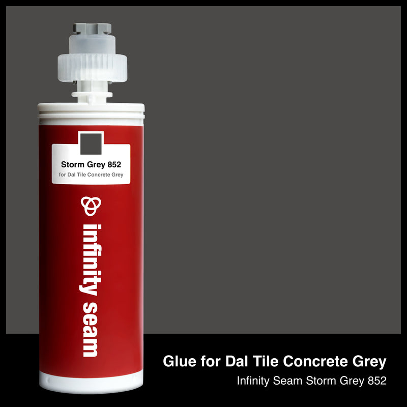 Glue color for Dal Tile Concrete Grey porcelain with glue cartridge