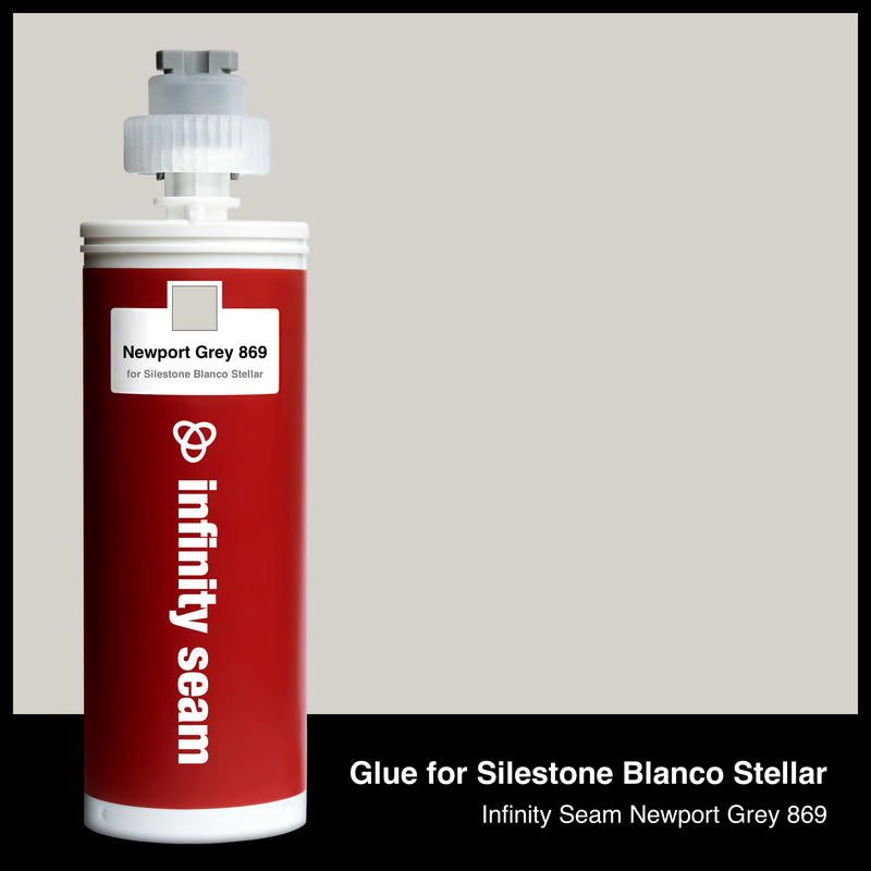 Glue color for Silestone Blanco Stellar quartz with glue cartridge