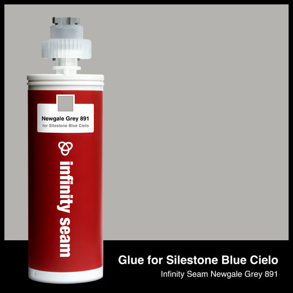 Glue color for Silestone Blue Cielo quartz with glue cartridge