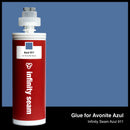 Glue color for Avonite Azul solid surface with glue cartridge