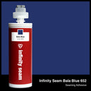 Infinity Seam Bala Blue 652 cartridge and glue color