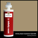 Infinity Seam Cambrian Gold 835 cartridge and glue color