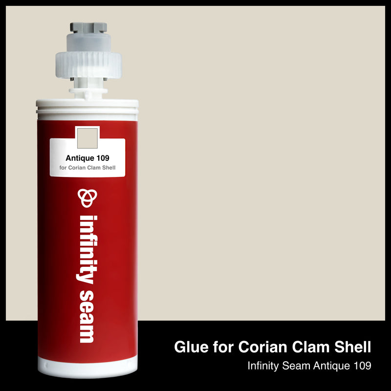 Glue color for Corian Clam Shell solid surface with glue cartridge