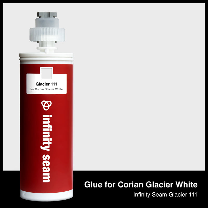 Glue color for Corian Glacier White solid surface with glue cartridge